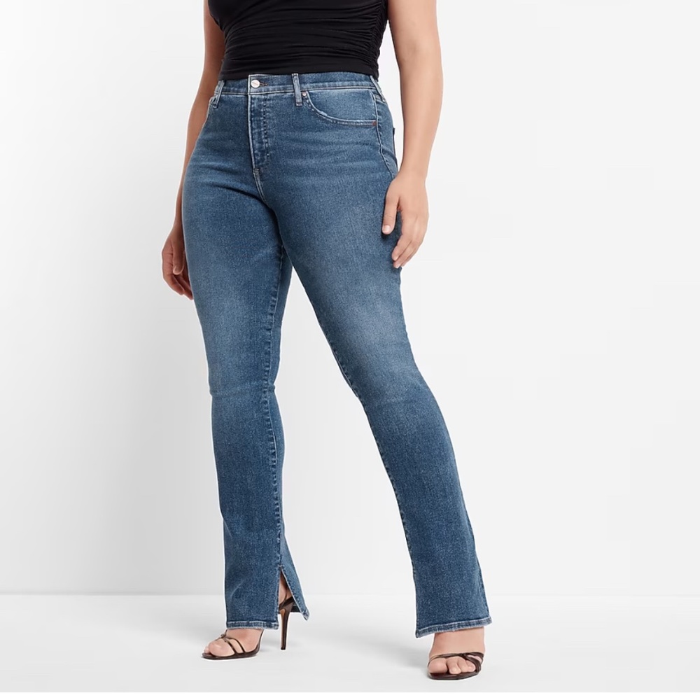 Express mid rise sky scraper jeans  16 short